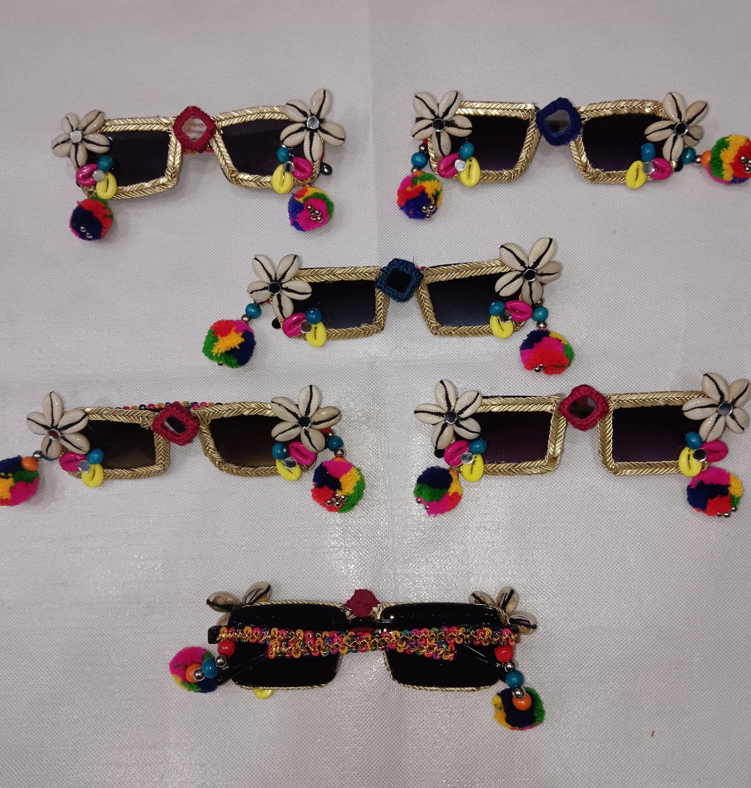 Traditional Navratri Designer Garba Sunglasses | Set Of 10 | Mix Designs