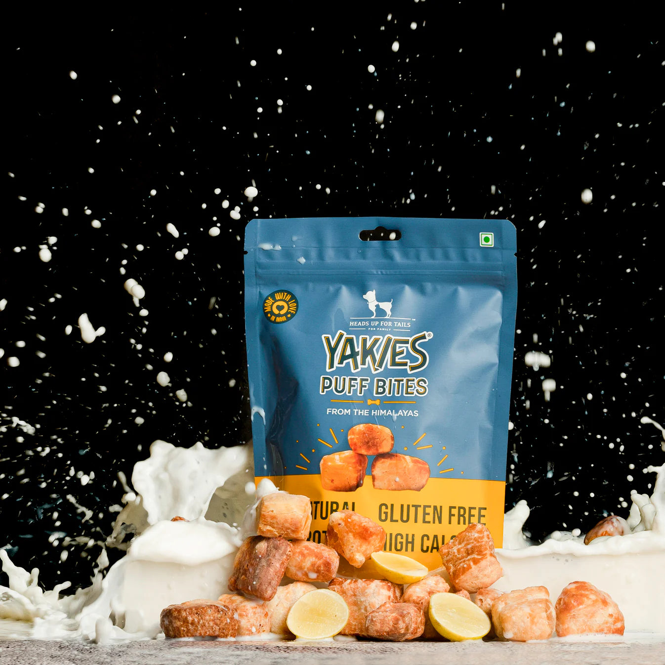 Yakies Puff Bites 100% Natural Gluten Free Dog Treats - 70 gms