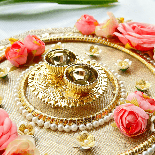 Aashray Eternal Roses Aarti Thali - India shopping