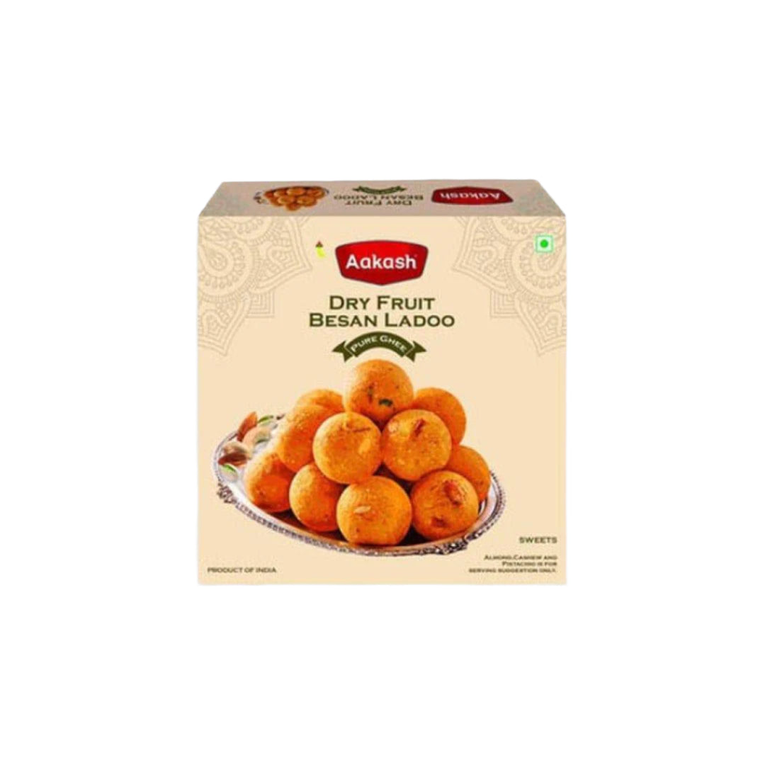 Akash Namkeen Dry Fruit Besan Ladoo - 400 gms - India shopping