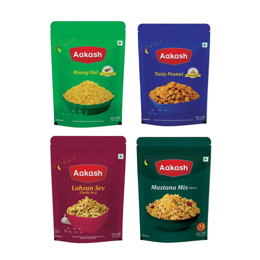 Akash Namkeen Sev Mixture & Peanut Combo Pack - 600 gms - India shopping
