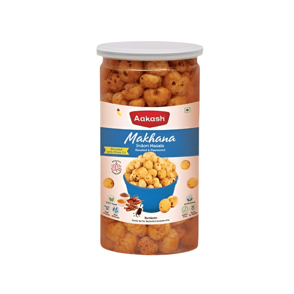 Akash Makhana Indori Masala Jar - 80 gms - India shopping
