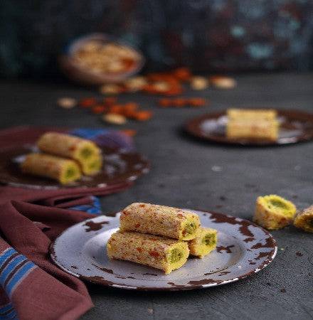 Almond House Badam Kesar Roll 500 gms - India shopping