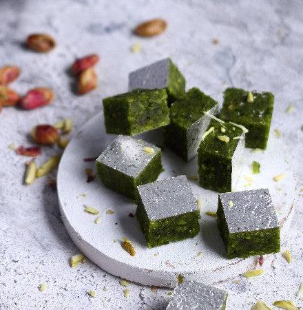 Almond House Pista Burfi 500 gms - India shopping