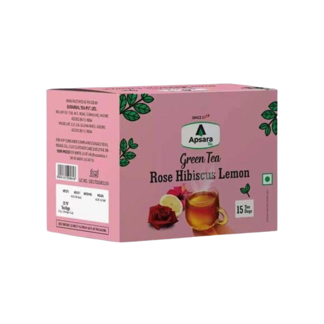 Apsara Rose Hibiscus Lemon Green Tea - India shopping