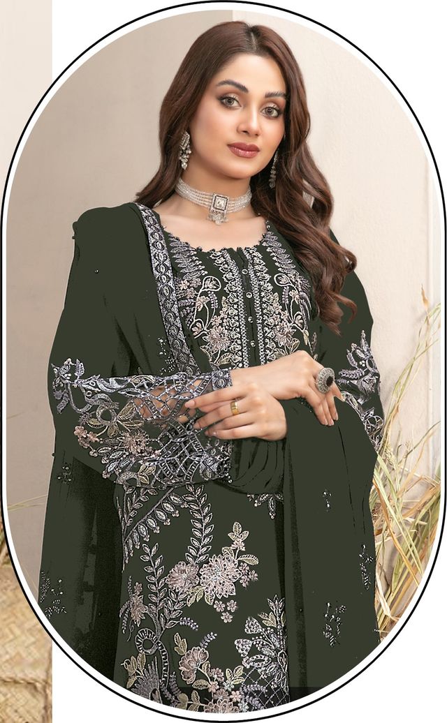 Georgette Suit With Embroidery Work | Ready To Wear