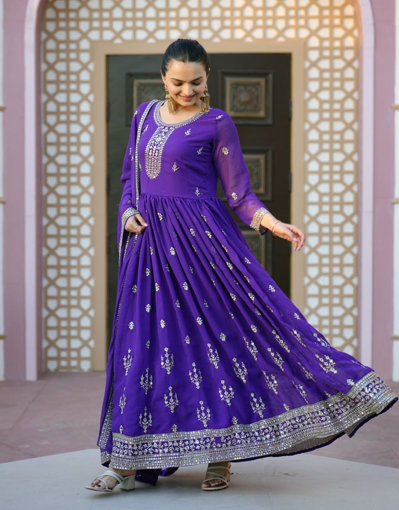 Georgette Lehenga Suit With Sequence Work | Ready To Wear