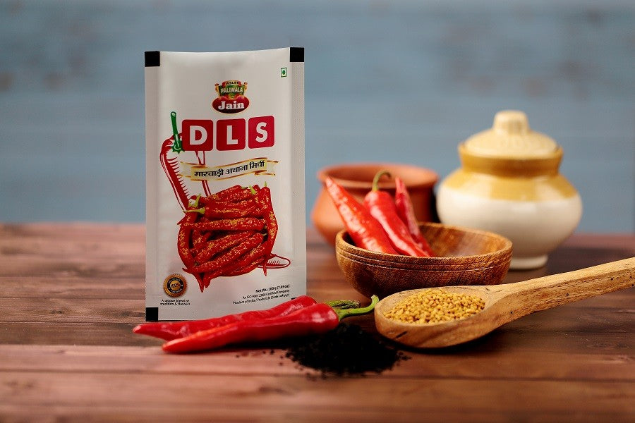 Aslee Paliwala Jain Pickles Marwadi Athna Mirchi – Red Chilly - 400 gms
