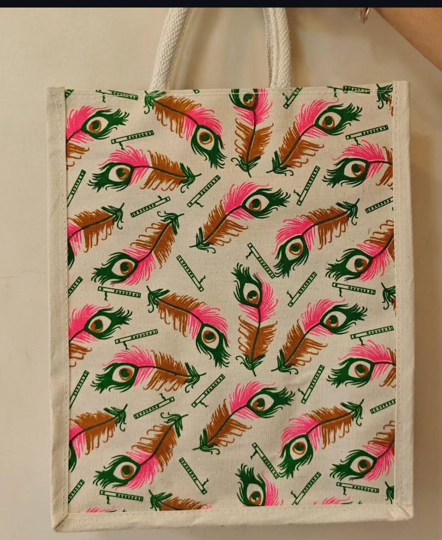 Stylish Canvas Bag – Perfect for Gifting | Mix Designs | 12*14 inches