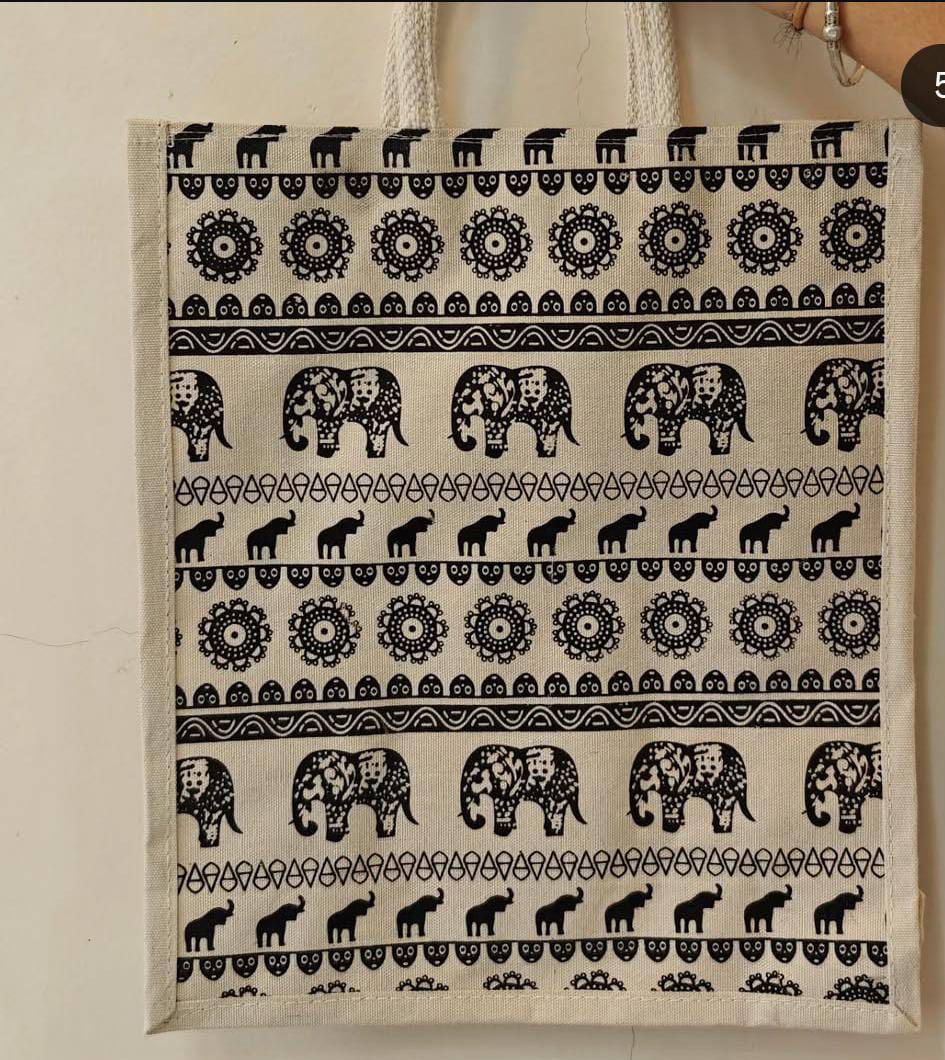 Stylish Canvas Bag – Perfect for Gifting | Mix Designs | 12*14 inches