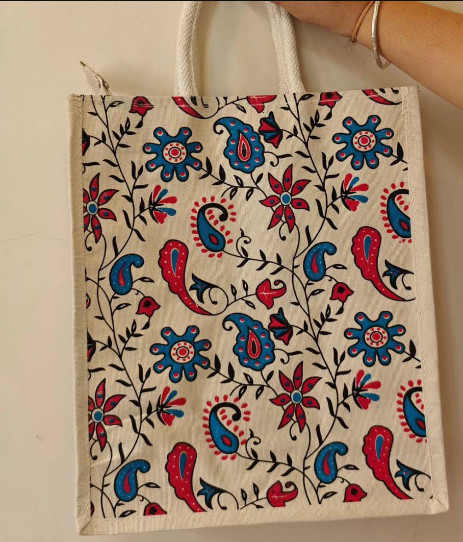 Stylish Canvas Bag – Perfect for Gifting | Mix Designs | 12*14 inches