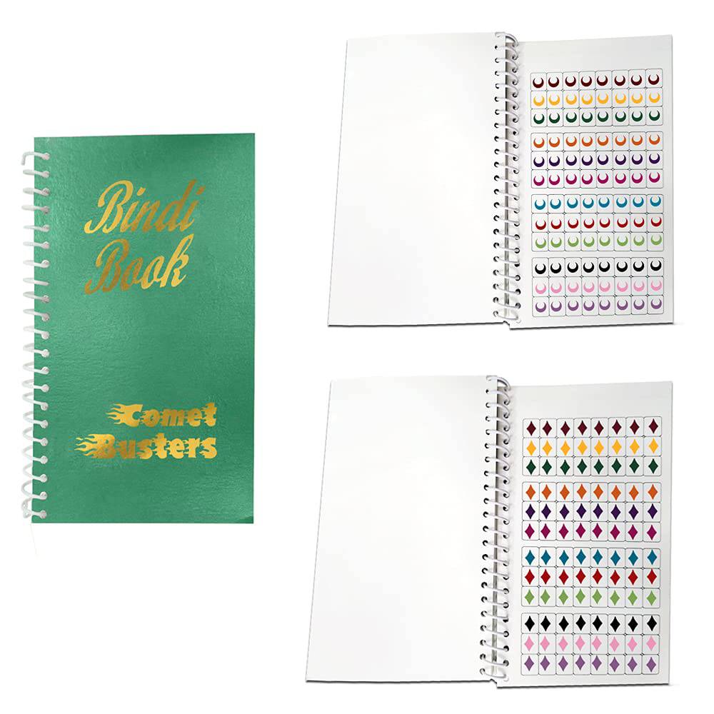 Comet Busters The Bindi Book 2-960 bindis (Velvet Multisized and Multicolored Bindis) - India shopping