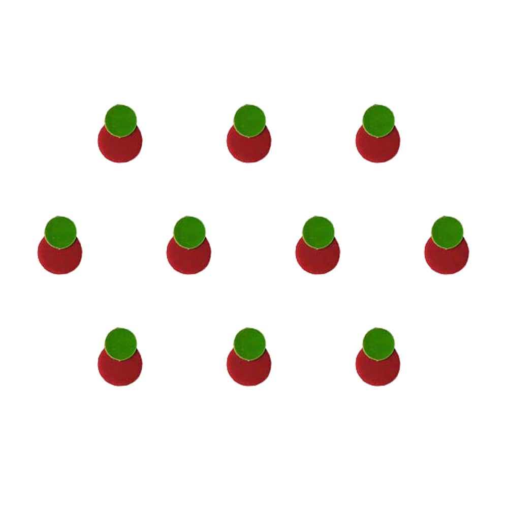 Comet Busters Traditional Green Red Bindi (BIN496) - India shopping