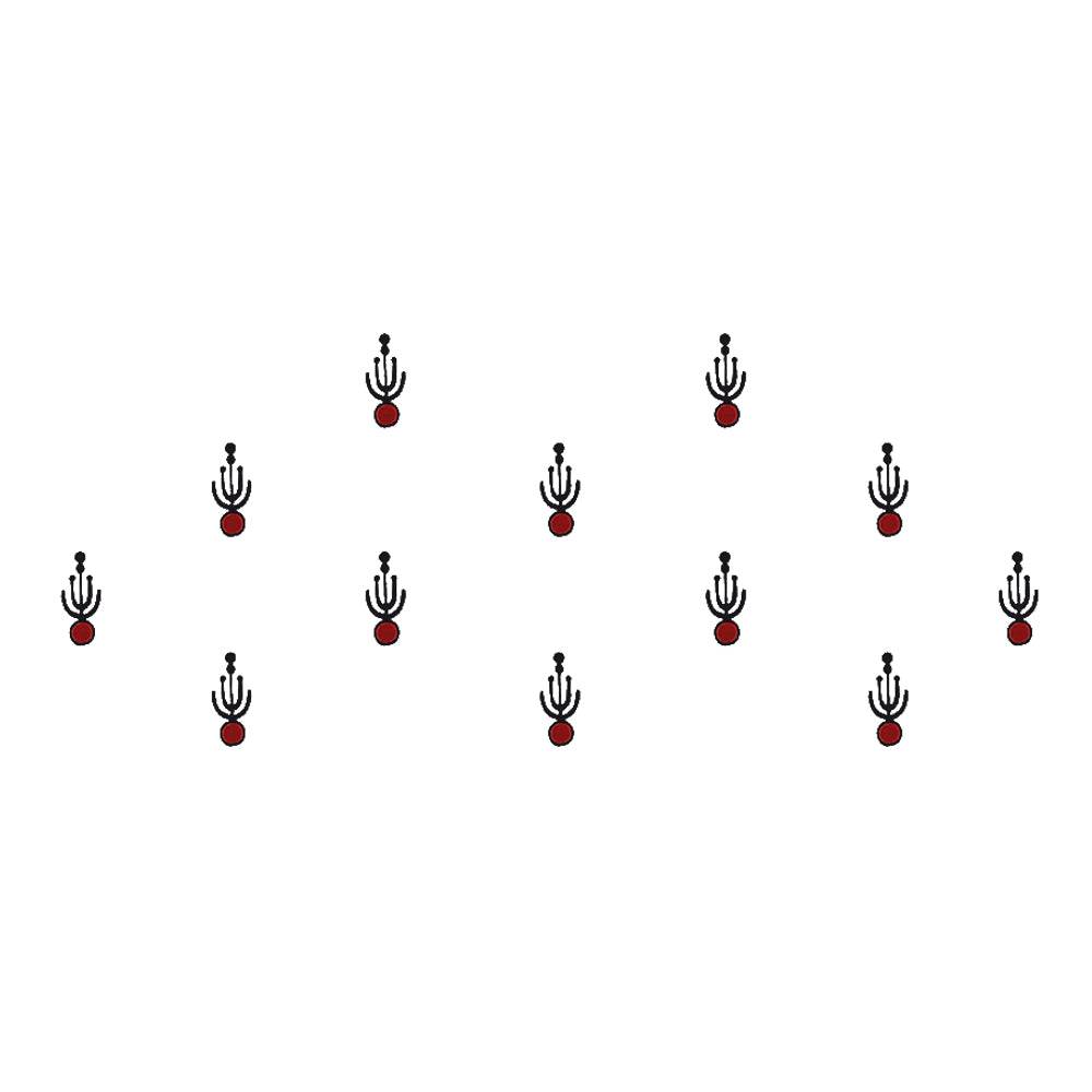 Comet Busters Traditional Maroon and Black Bindi (BIN899) - India shopping