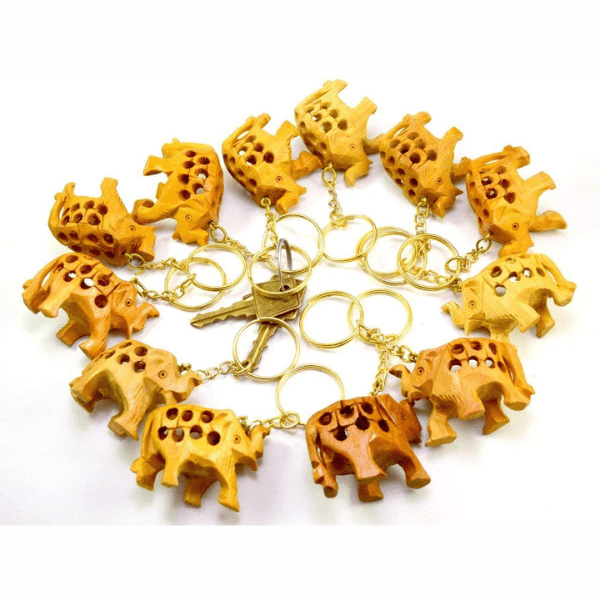 Elephant Key Chain Set of 12 - India shopping