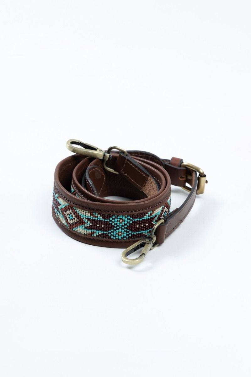 Mutlicolor Leather Bag Belt - India shopping