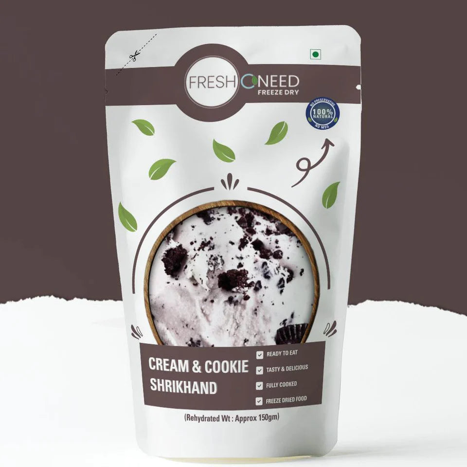 Fresh O Need Cookies & Cream Shrikhand - Ready To Eat 150 gms