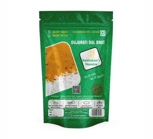 Rekhaben's Namkeen Gujarati Dal Bhat | Ready To Eat 60 gms