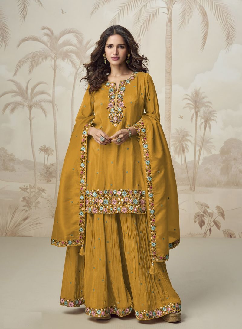 Roman Simar Suit With Embroidery Work | Ready To Wear