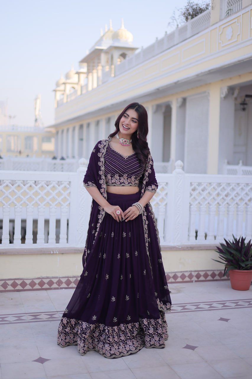 Wedding Collection Zari Embroidered Work Lehenga Choli | Ready To Wear