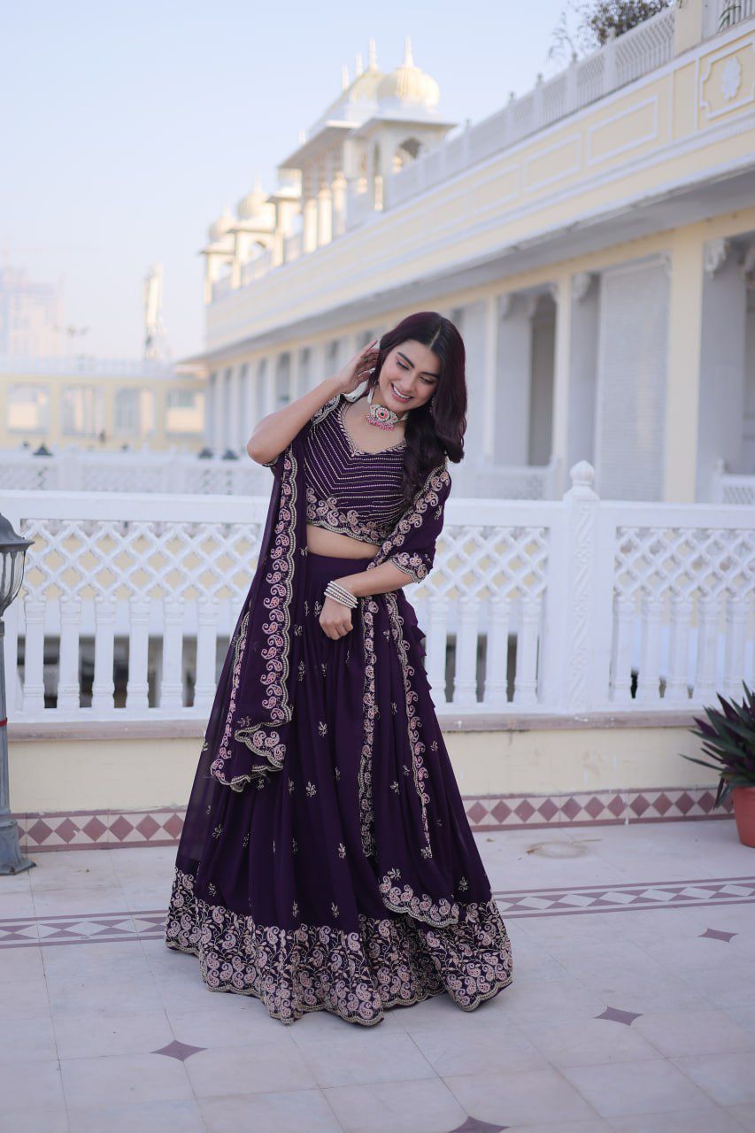 Wedding Collection Zari Embroidered Work Lehenga Choli | Ready To Wear