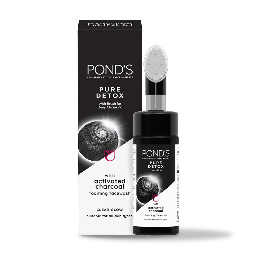Pond's Pure Detox Foaming Brush Facewash - 150 ml