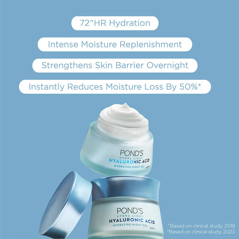 Pond's Hydra Light Hyaluronic Acid Hydrating Night Gel - 50 gm
