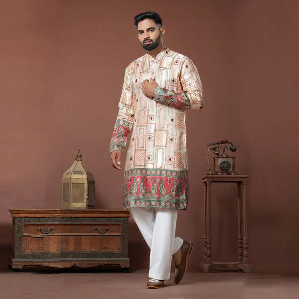 Meraki Ethnic Sheesh Mahal Kurta Pajama | Ready To Wear