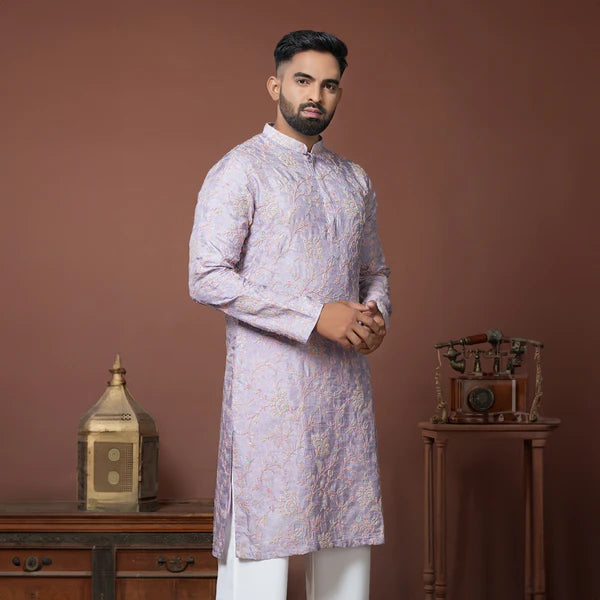 Meraki Ethnic Lilac Whisper Kurta Pajama | Ready To Wear