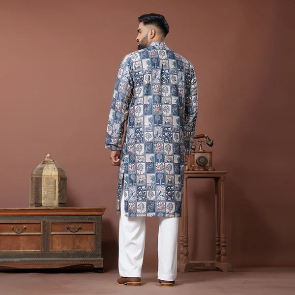 Meraki Ethnic Maharaja Print Kurta Pajama | Ready To Wear