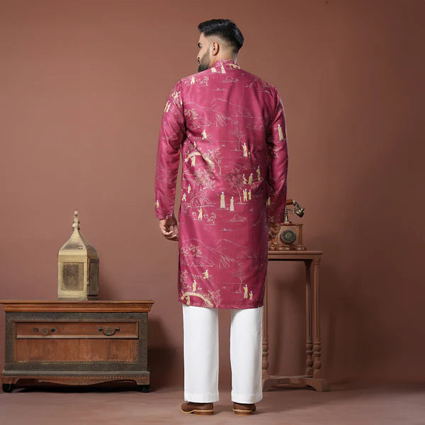 Meraki Ethnic Sanskriti Maroon Kurta | Ready To Wear