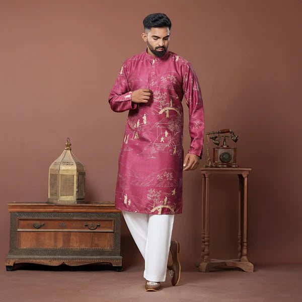 Meraki Ethnic Sanskriti Maroon Kurta | Ready To Wear