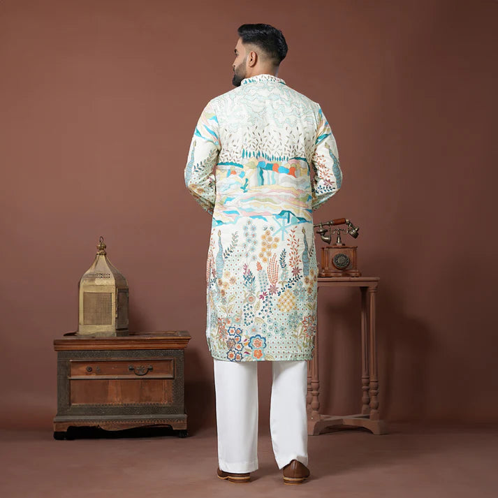 Meraki Ethnic Vrindavan Serenity Kurta Pajama | Ready To Wear