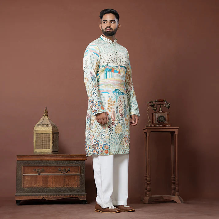 Meraki Ethnic Vrindavan Serenity Kurta Pajama | Ready To Wear