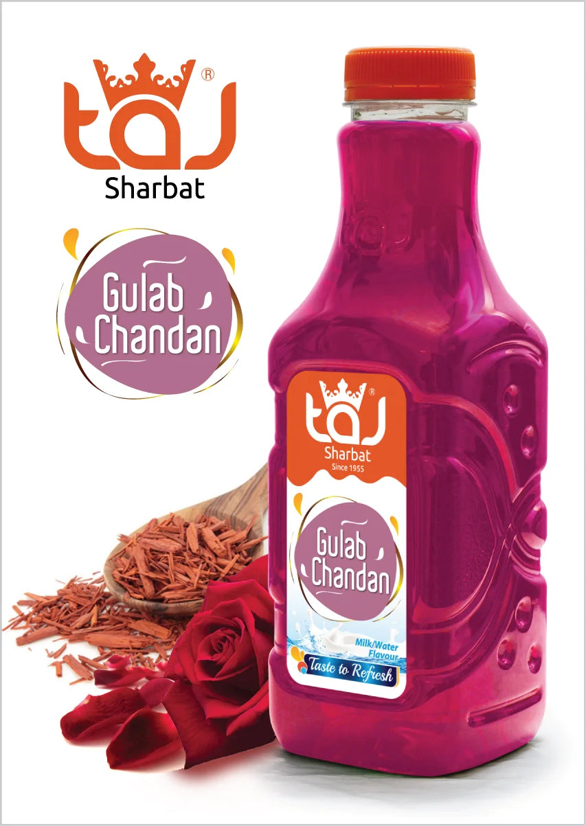 Taj Natural Gulab Chandan Sharbat | 750 ml