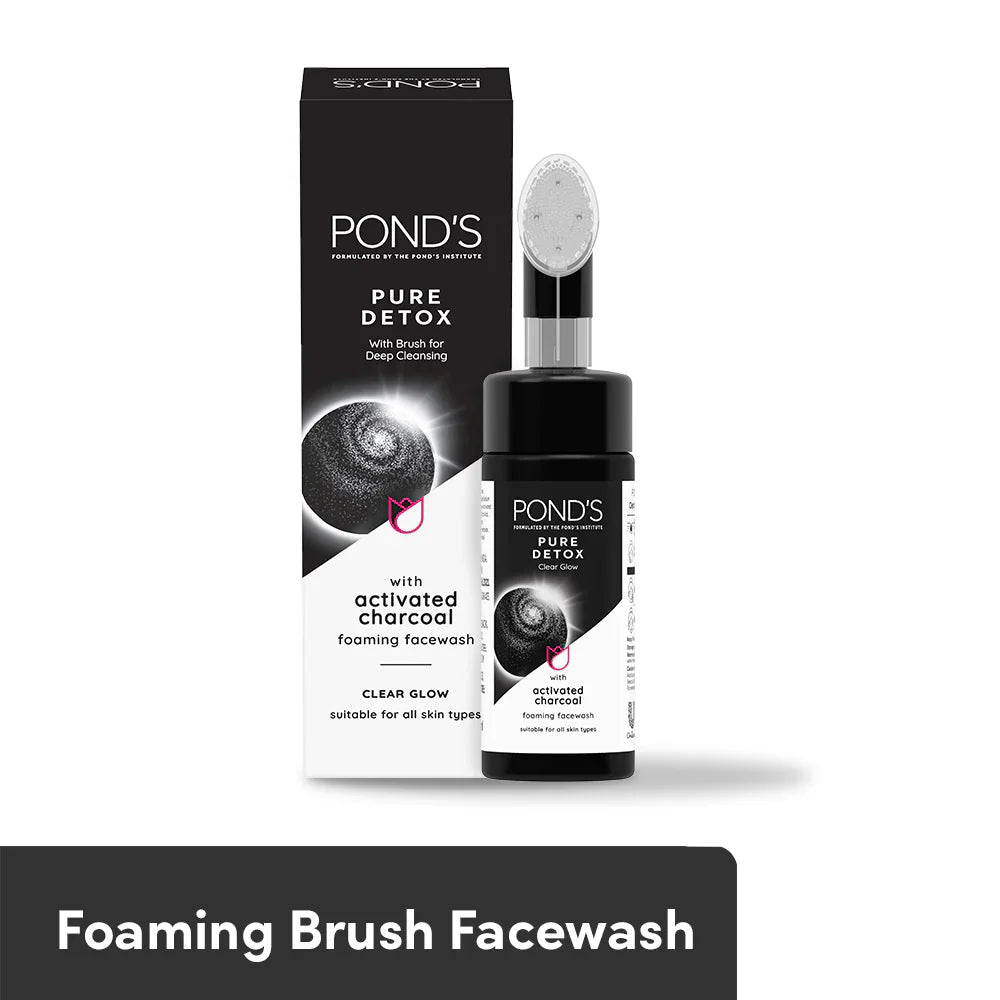 Pond's Pure Detox Foaming Brush Facewash - 150 ml