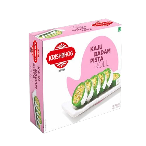 Krish Bhog Sweets Kaju Badam Pista Roll | 500 gms