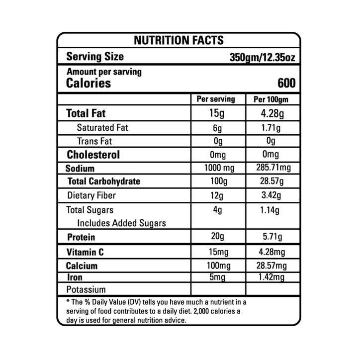 Fresh O Need Dal Baati ( Without Onion & Garlic ) - Ready To Eat 350 gms