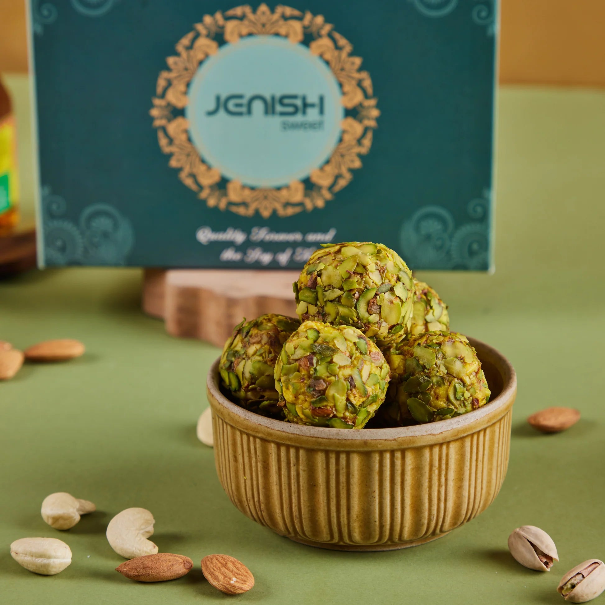 Jenish Sweets Sugarfree Dryfruit Pista Ladoo - 400 gms