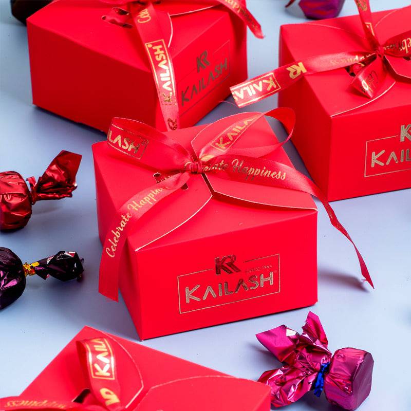 Kailash Sweets & Snacks Red Chocolate Box - 100 gms - India shopping