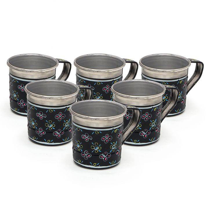 Hand Painted Tea Cups Set - Collection - India shopping