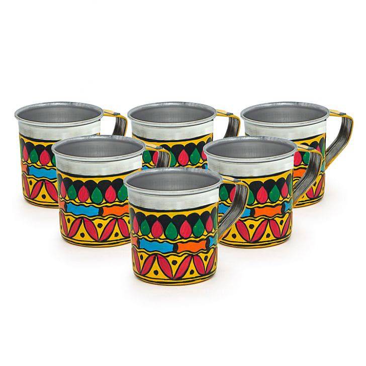 Hand Painted Tea Cups Set - Collection - India shopping