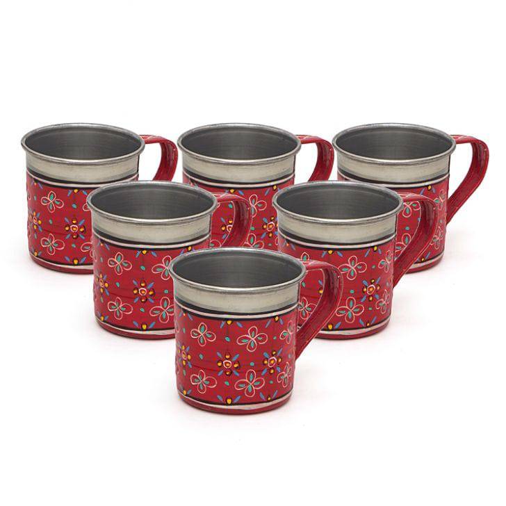 Hand Painted Tea Cups Set - Collection - India shopping