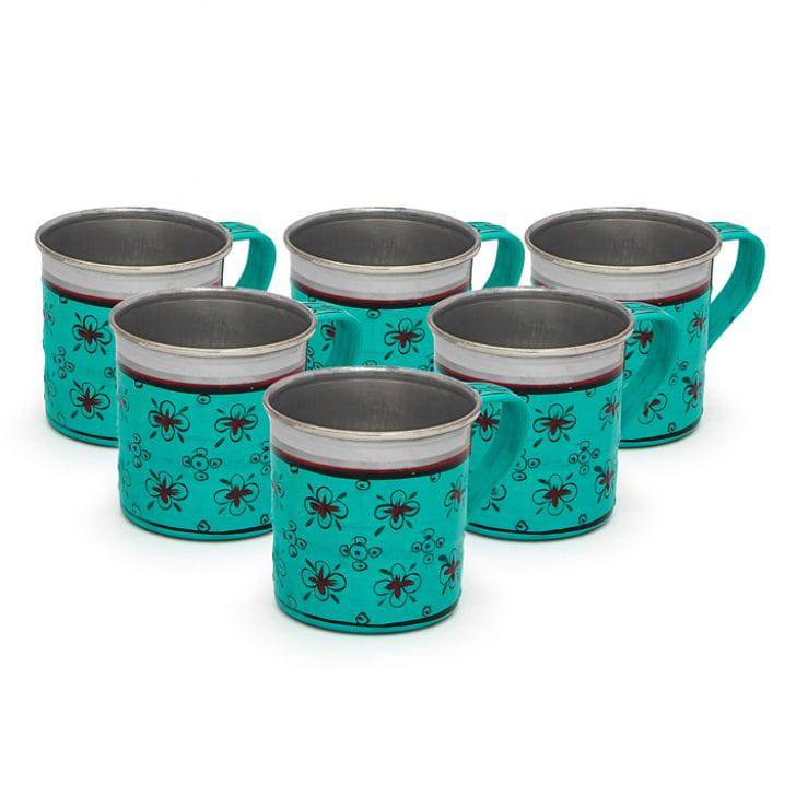 Hand Painted Tea Cups Set - Collection - India shopping