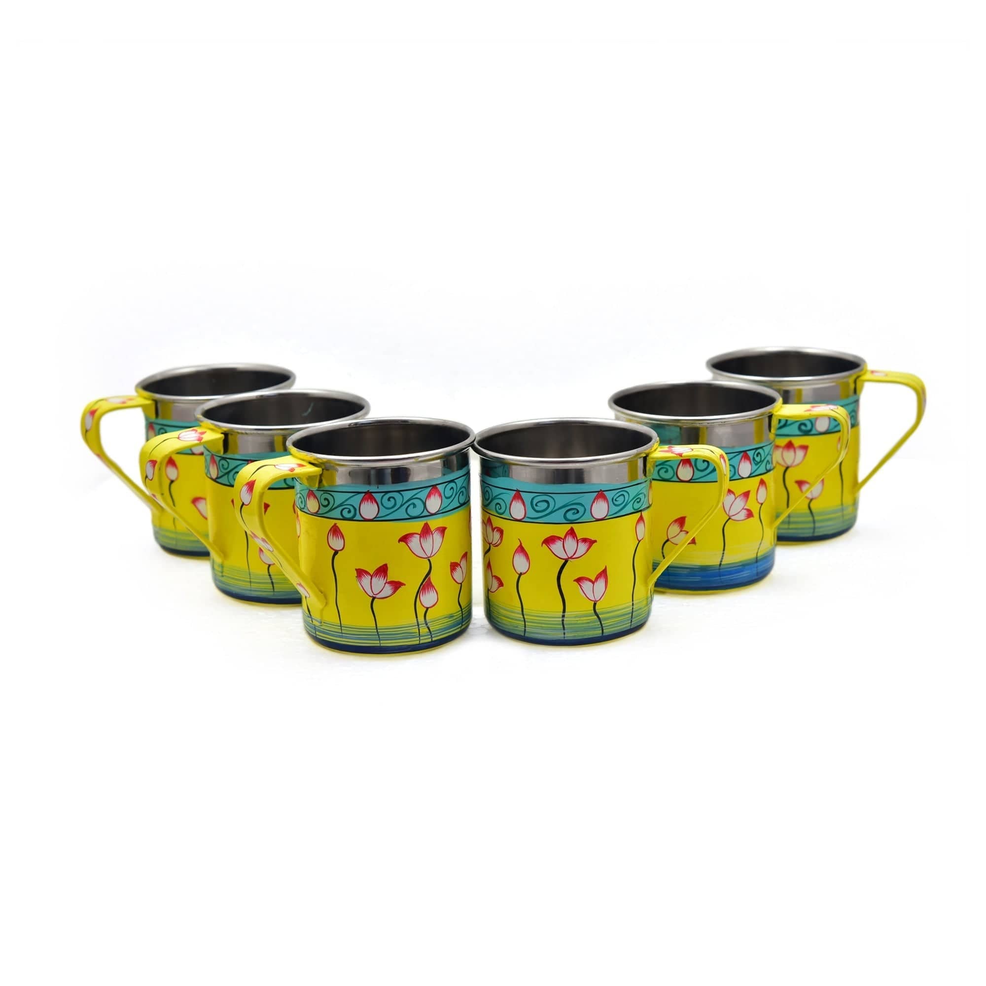 Hand Painted Tea Cups Set - Collection - India shopping