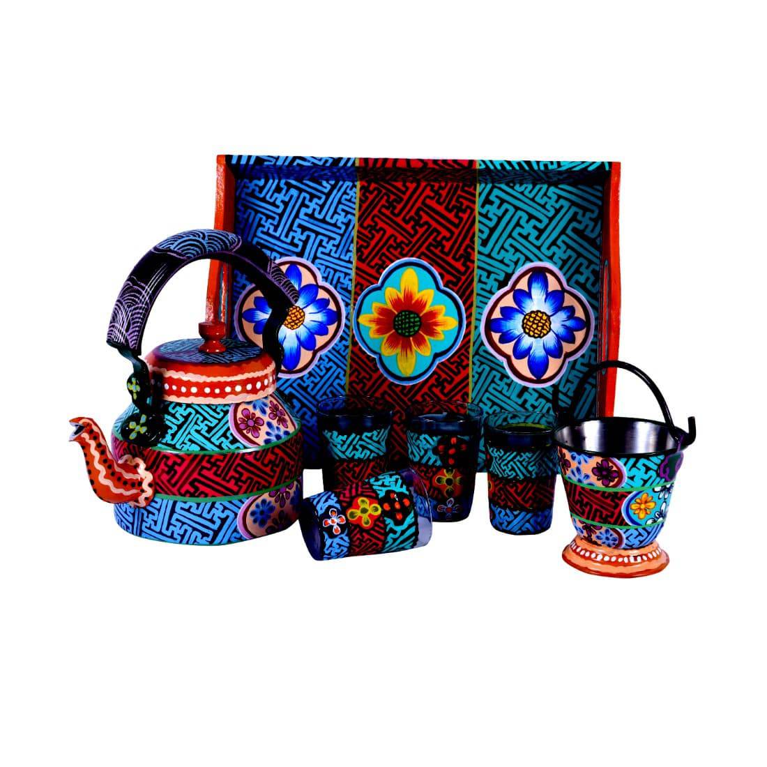 Hand Painted Tea set : Serendipity - India shopping