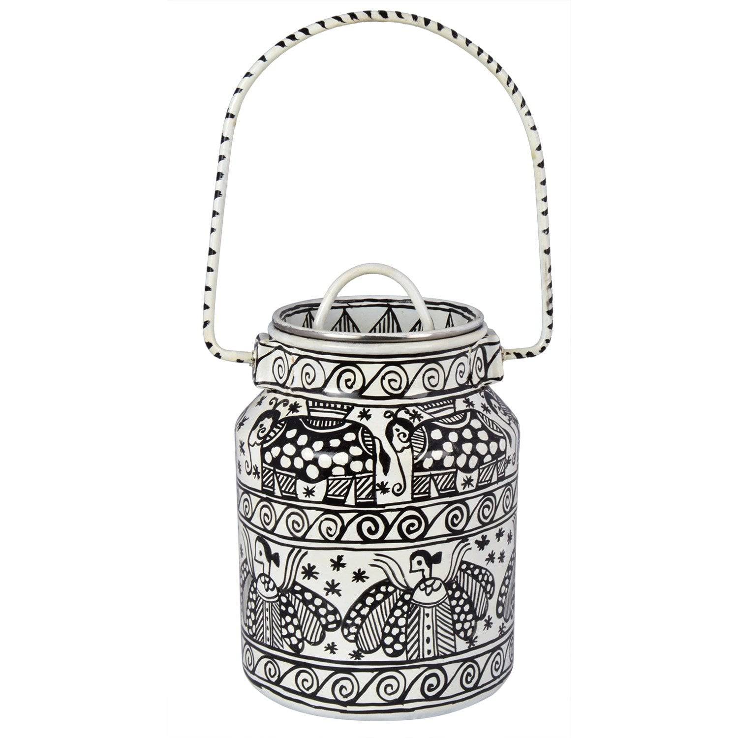 KAUSHALAM BUCKET: White & Black - India shopping