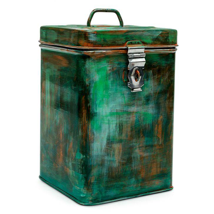 KAUSHALAM CANISTER ( OLD STYLE): ANTIQUA GREEN - India shopping