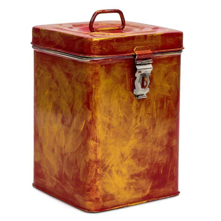 KAUSHALAM CANISTER ( OLD STYLE): ANTIQUA RED - India shopping
