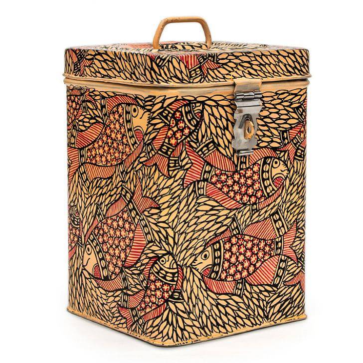 KAUSHALAM CANISTER ( OLD STYLE): PINK FISH - India shopping